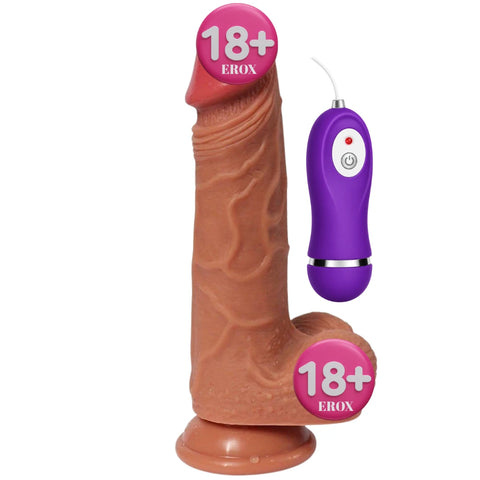 Hans Natural Doku 10 Modlu Titreşimli Realistik Penis – 21 cm