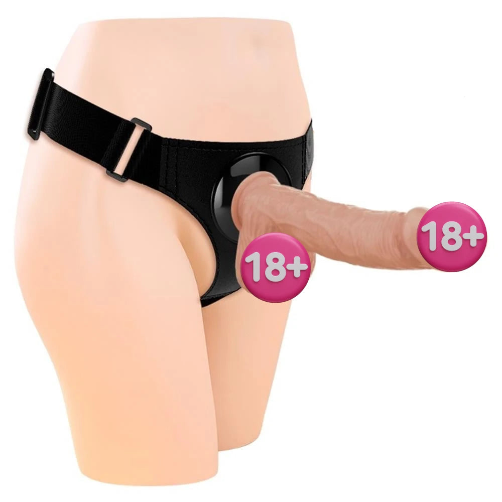 Harness Briefs Testisli Realistik Strap-On 21,8 cm – Ten Rengi