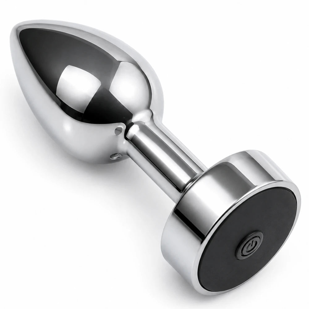 Heavy Metal Şarjlı Titreşimli Ağır Metal Anal Plug