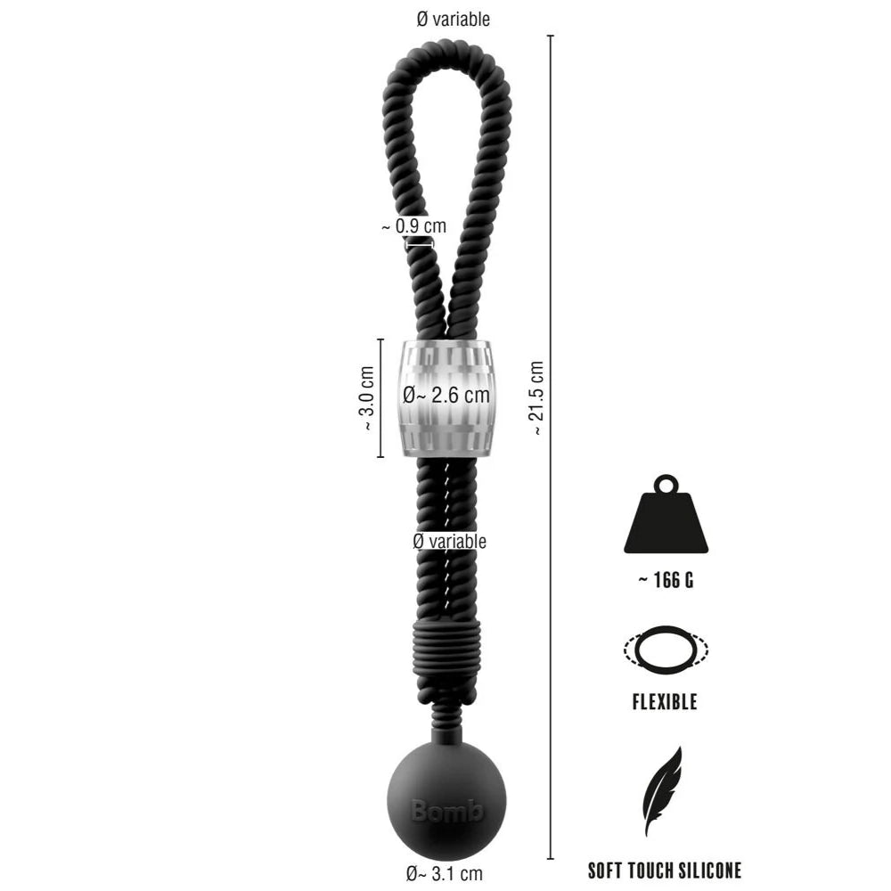 Heavy Rope ağırlıklı silikon penis halkası – görsel 3