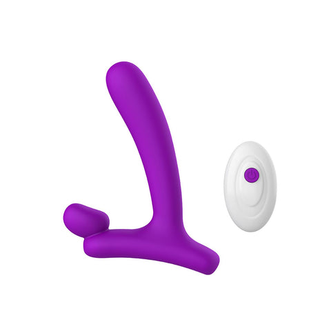 Horny Y Tasarımlı Uzaktan Kumandalı Çift Motorlu Vibratör – Mor