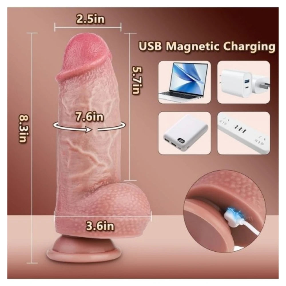Huge Thick hareketli ısıtmalı vibratör – görsel 5