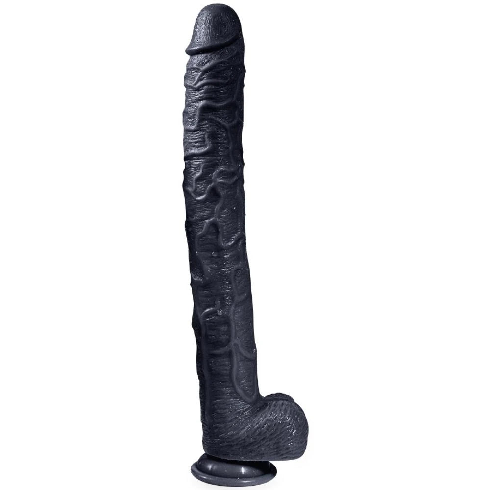 Huoer Flexible ekstra uzun realistik penis (siyah) – görsel 2