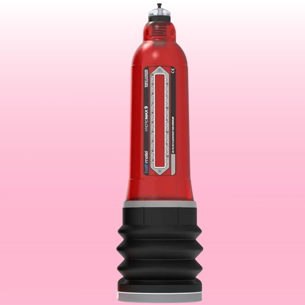 HydroMax9 Körüklü Su Bazlı Penis Pompası – Kırmızı