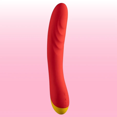 Hype Peluş Uçlu Esnek G-Noktası Vibratörü – Kırmızı