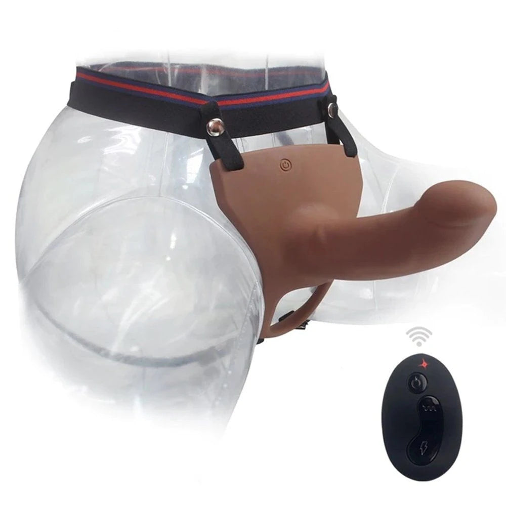 içi boş titreşimli kemerli penis kahverengi – görsel 4