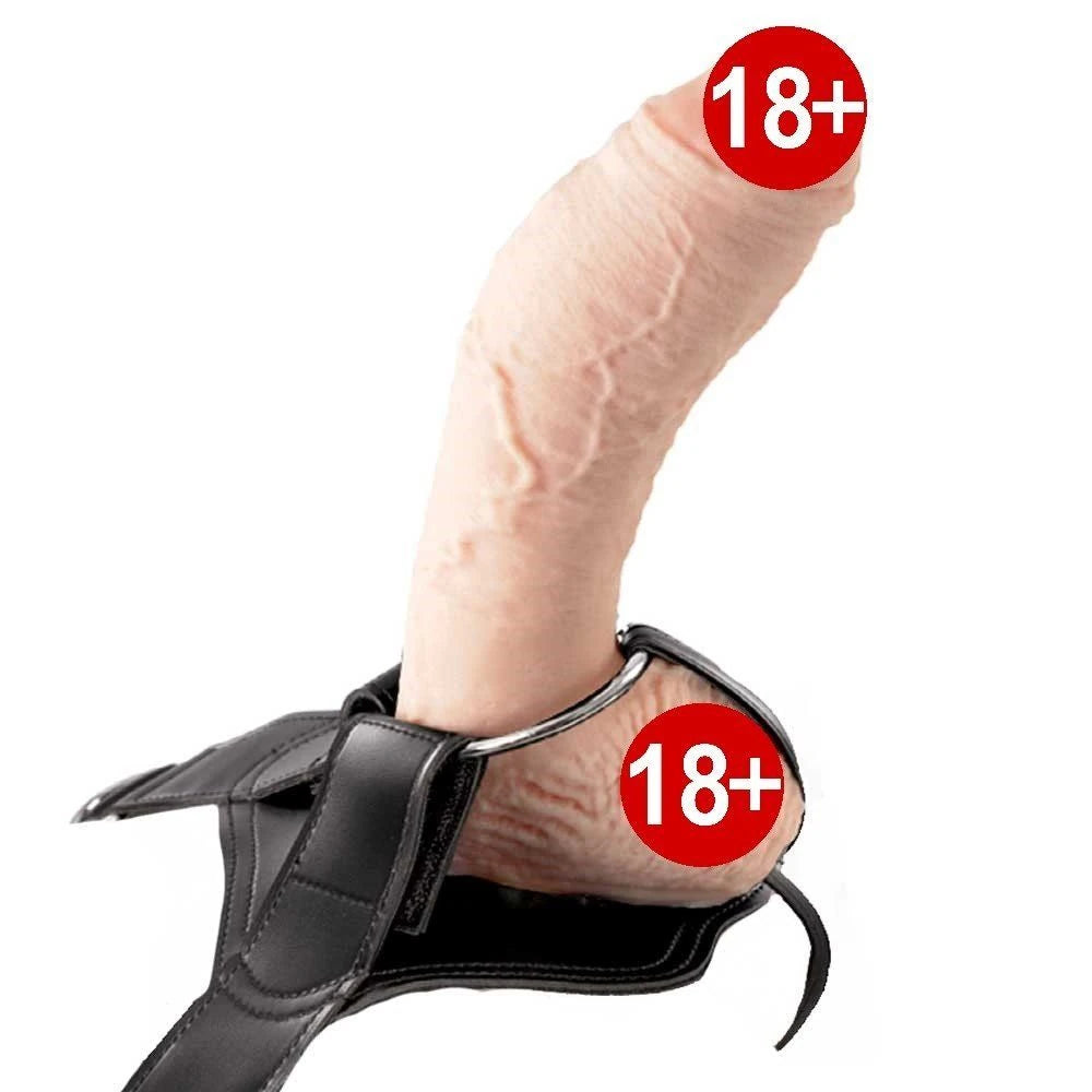 İçi Boş Realistik Dokulu Kemerli Strap-On Penis 25 cm