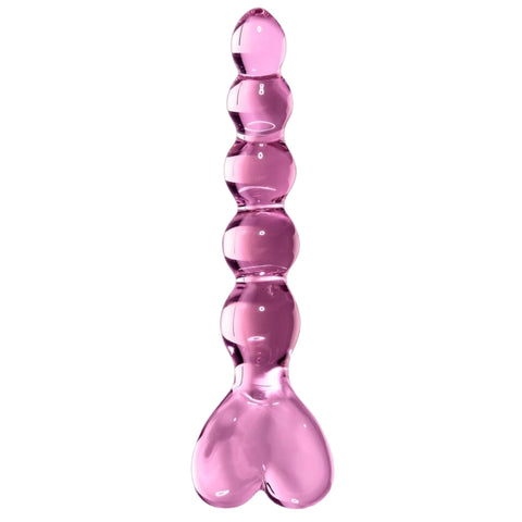 Icicles No. 43 Kalp Saplı Boncuklu Cam Masaj Aleti