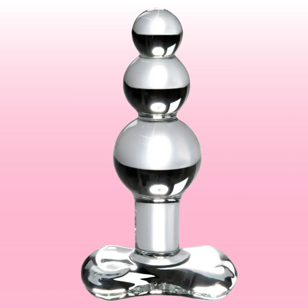 Icicles No. 47 El Üflemeli Geniş Tabanlı Cam Anal Plug
