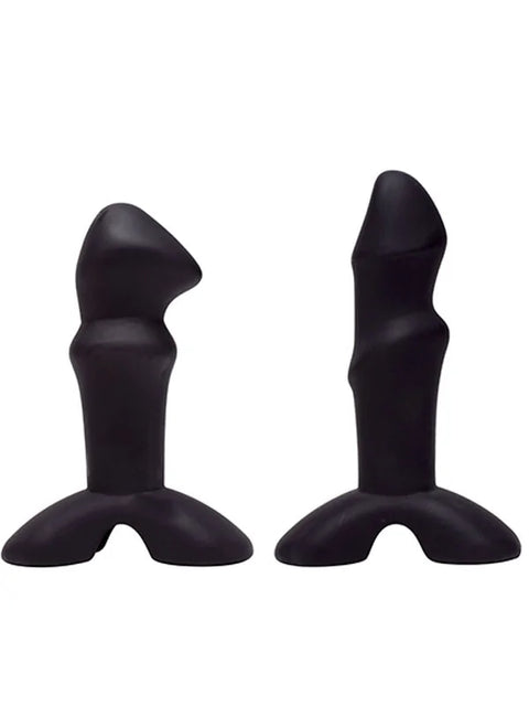 İkili Anal Plug Seti, Düz Tabanlı Siyah Plug – Siyah