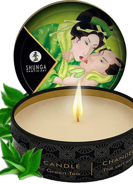 Shunga Mini Massage Candle Green Tea 30 Ml Erotik Masaj Mumu