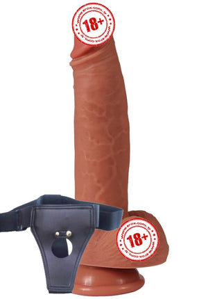 Shequ Leo Belden Bağlamalı 23 Cm Strapon Realistik Penis