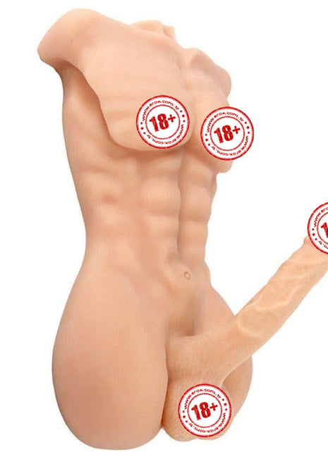 Xise Daniel Yarım Vücut Realistik Penisli Erkek Masturbator XS-MA30008-Flesh
