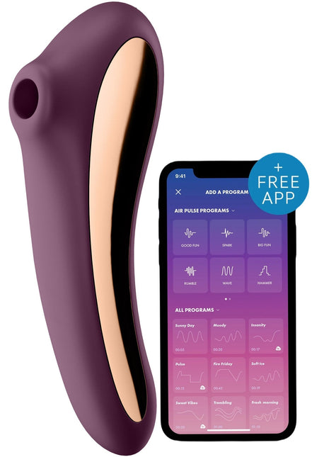 Satisfyer Dual Kiss Telefon Kontrollü Hava Darbeli Vibratör Purple