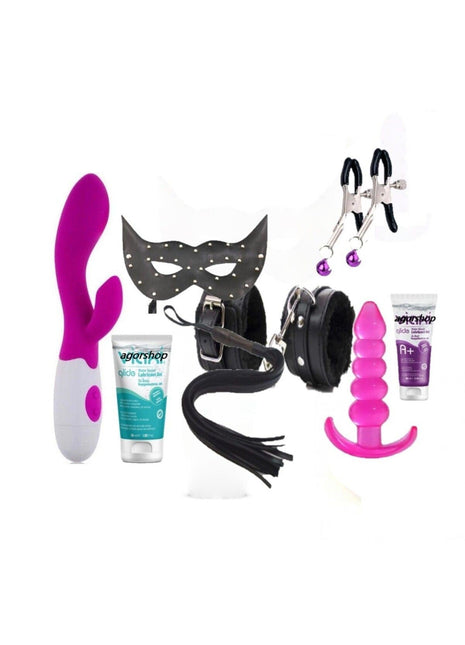 Yılbaşına Özel 8 Parça Eğlence Seti Anal Plug Vibratör