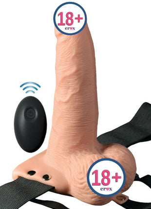 Fetish Fantasy Serisi 15 Cm Uzaktan Kumandalı Titreşimli İçi Boş Kemerli Penis