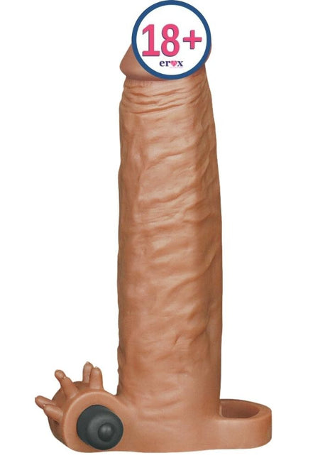 Lovetoy X-Tender Titreşimli 5 Cm Dolgulu Melez Realistik Penis Kılıfı