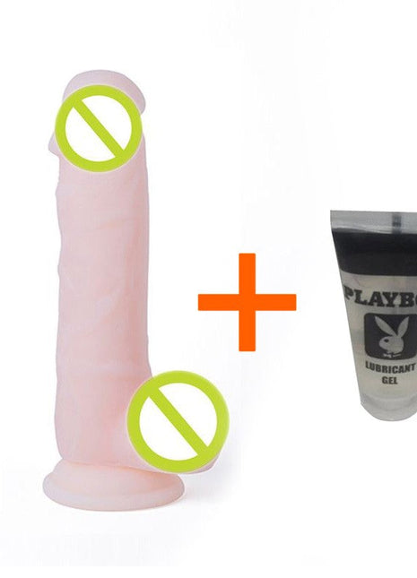 MeyraBest Medikal Silikon 19,5 Cm Yumuşak Jel Dildo Penis Ten Renginde