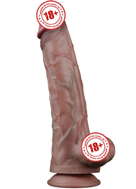 Lovetoy Dual Layered Platinum Silicone Cock 29.5 Cm Büyük Realistik Penis