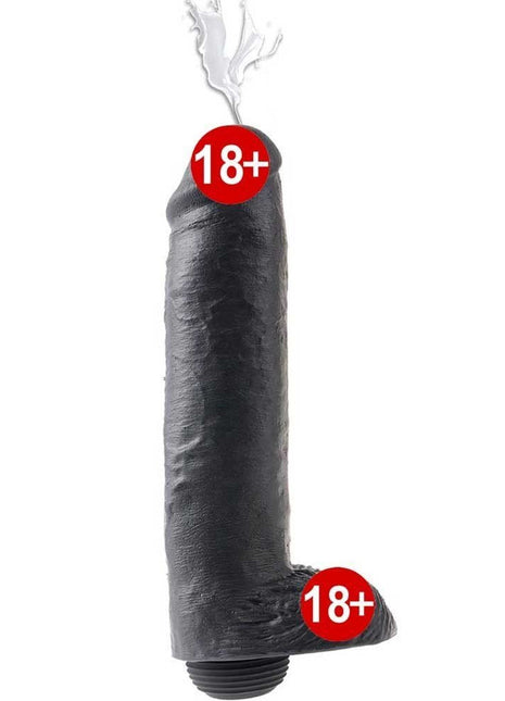 Pipedream King Cock Squirting Black Boşalabilir Amerikan Penis 28 cm