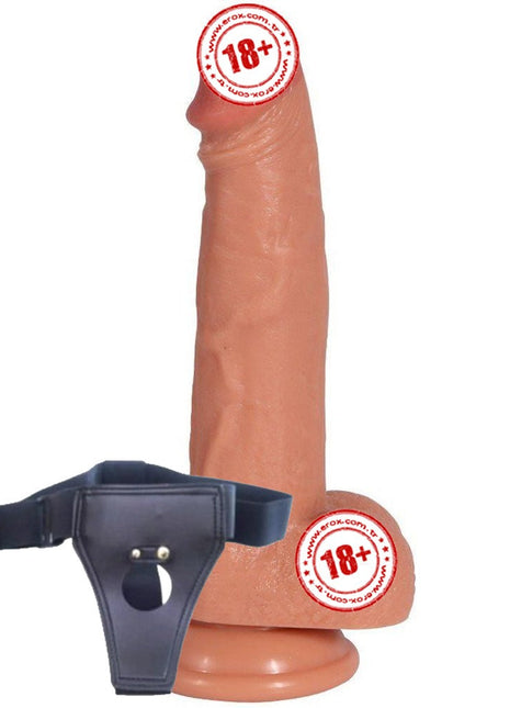 Shequ Archie Natural Çift Katmanlı 21 Cm Kemerli Realistik Penis