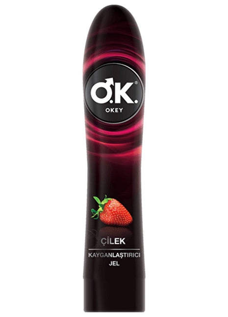 Okey Çilek Aromalı Kayganlaştırıcı Jel 100 Ml