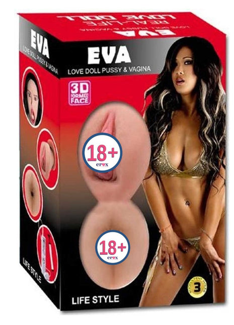 Eva Saçlı ve Titreşimli Realistik Vajinalı Şişme Manken