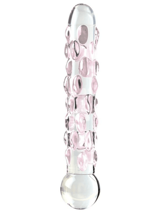 Pipedream Icicles No. 7 Hand Blown Glass Massager Cam Dildo