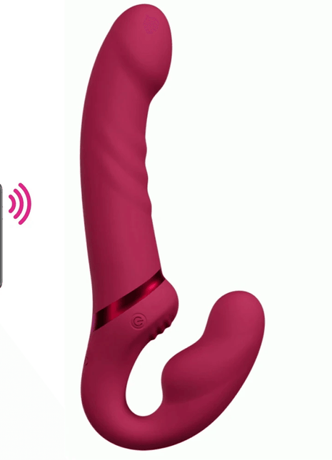 Lovense Lapis Telefon Kontrollü Titreşimli Strapless Strapon Dildo