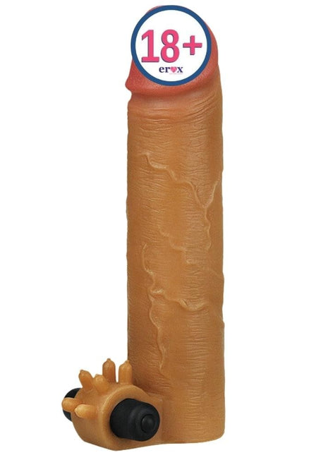 Lovetoy Nature Extender Doğal Et Dokulu Titreşimli Melez Penis Kılıfı
