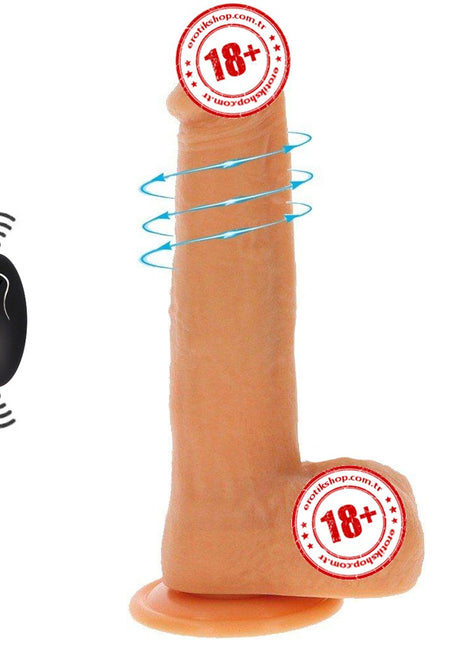 ToyJoy Naked Beaded Dildo Silicone Dönebilen Hareketli Penis 21 Cm