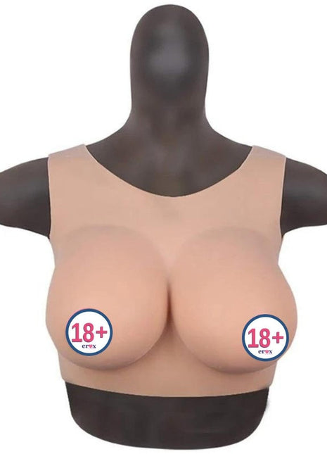 Bodysuit Crossdresser Askılı Giyilebilir Silikon Göğüs Cup 100 Cm.
