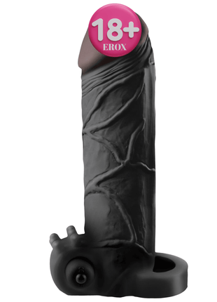 Pipedream Fantasy X-Tensions Real Feel 2'' Titreşimli Zenci Amerikan Penis Kılıfı