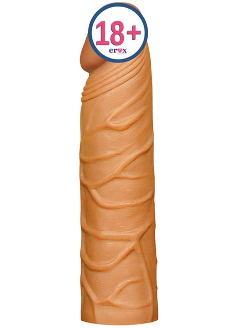 Lovetoy Pleasure X-Tender 3 cm Dolgulu Damarlı Melez Realistik Penis Kılıfı