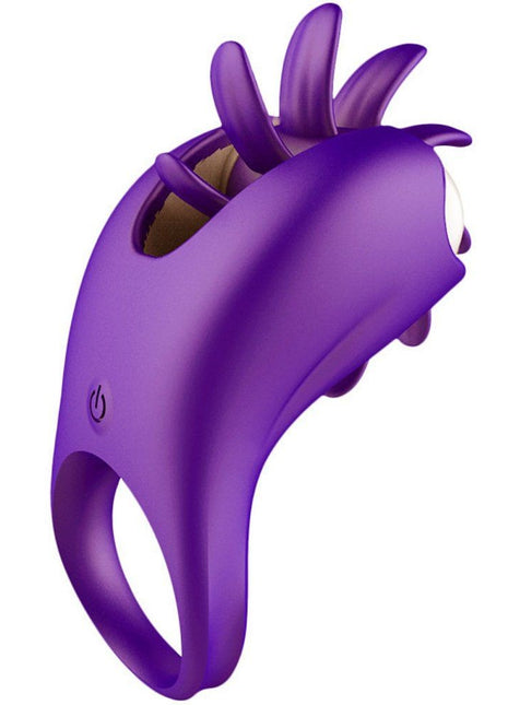 Erox Clitoral Stimulating Şarjlı Penis Halkası Mor