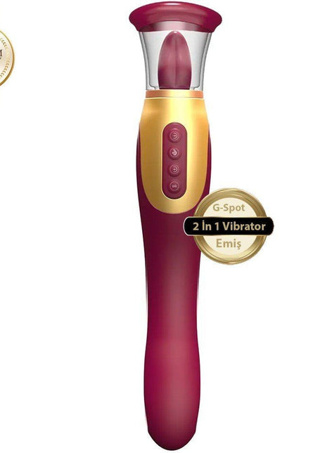 Erox Luxury Tongue Vibe 2 İn 1 G-Spot ve Dil Vibratör