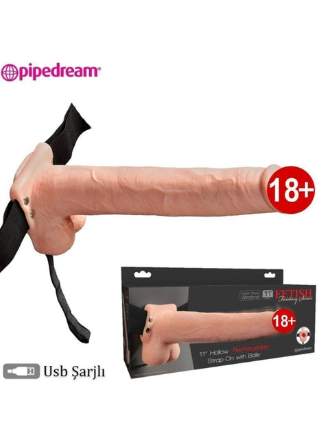 Ms Amerikan Malı Fetish Fantasy Serisi 28 Cm Belden Bağlamalı Içi Boş Realistik Penis