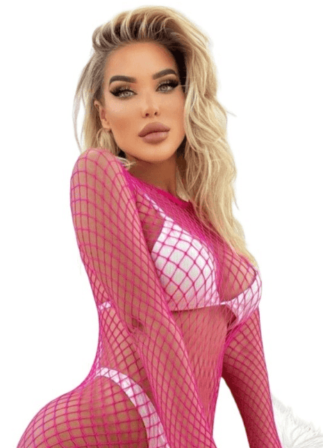 Erox Fantasy Wear Şık ve Özel Bölgesi Açık Seksi Vücut Çorabı