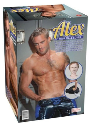 Realistik Penisli Titreşimli Alex Şişme Erkek Realistik Manken