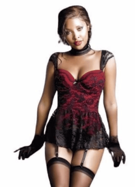 Erox Fantasy Wear Büstiyerli Seksi Jartiyer Gecelik