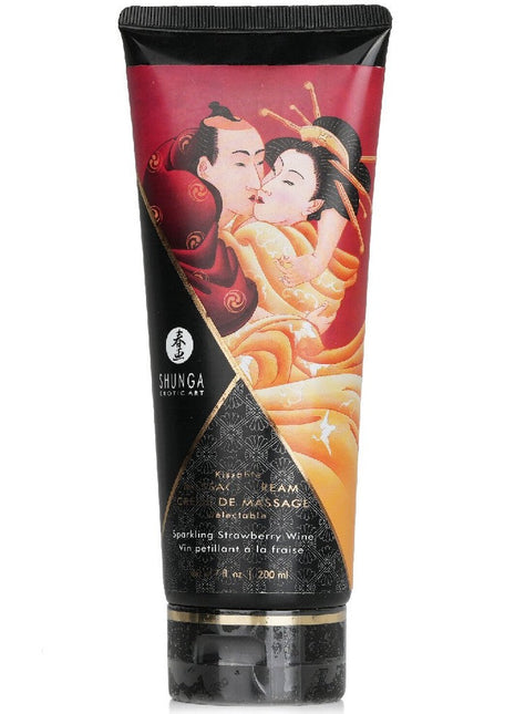Shunga Kissable Massage Cream Çilekli Öpülebilir Masaj Jeli 200 Ml.