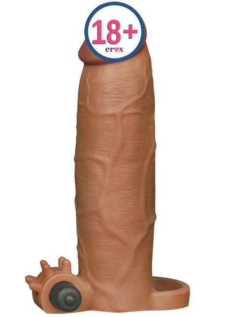 Lovetoy X-Tender Titreşimli 5.5 cm Dolgulu Melez Realistik Penis Kılıfı