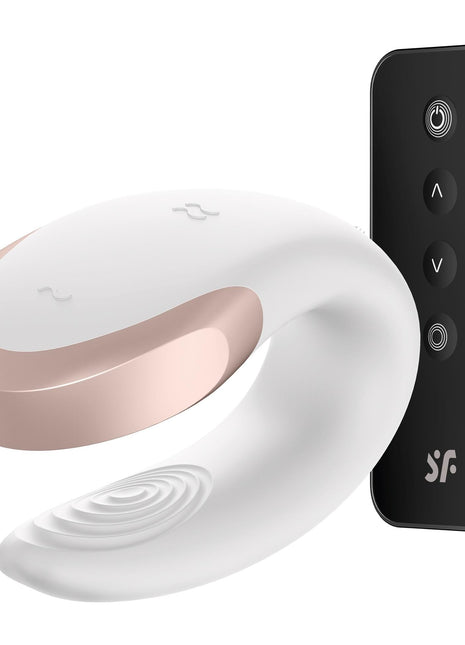 Satisfyer Double Love White Telefon ve Kumanda Kontrollü Vibratör