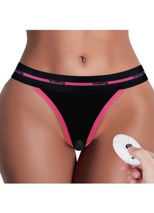 XS/S Printed Vibrating Panties Uzaktan Kumandalı Giyilebilir Vibratör-Black