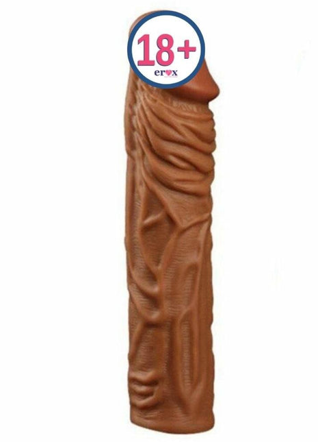 Erox Yumuşak Et Dokulu 19 Cm Melez Penis Kılıfı