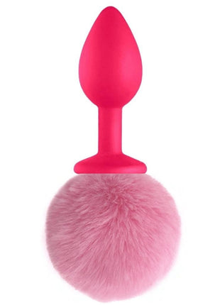 Erox Luxury Pink Silicone Bunny Tail Rose Kuyruklu Anal Plug