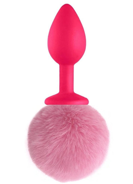 Erox Luxury Pink Silicone Bunny Tail Rose Kuyruklu Anal Plug