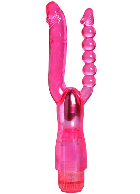 Xcel Double Penetrating Çatal Titreşimli Jel Vibratör Pembe