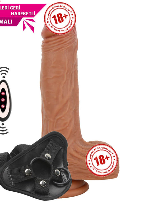 Marcelo Natural Dildo 22 Cm İleri Geri Hareketli Kemerli Realistik Penis