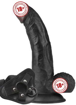 Lovetoy Easy Strapon 21.5 cm Kemerli Realistik Zenci Penis